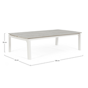 Table basse JALISCO 120X70 BLANCHE