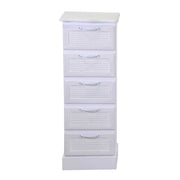 Armoire en bois blanc liverpool 5 tiroirs cm29x23h81
