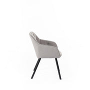 Lot de 2 chaises en tissu 60cm x 55cm H. 79cm