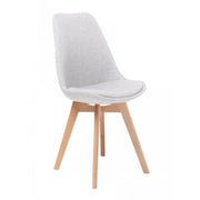 Chaise blanche Room de conception moderne Salle de tissu CM 54 x 48 x 84 h
