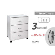 Poigne de tiroirs de pièce trois tiroirs 50 x 40 x 64 h cm