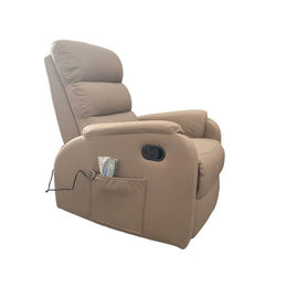 Fauteuil relax Futura Mozart Taupè manuel 8 points de massage