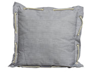 Coussin en corde polyester sur le pourtour 2 coloris assortis pour usage extérieur