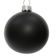 Boule de Noël noir mat Ø10