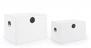 Coffret 2 coffres en bois blanc Pékin