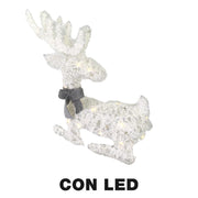 Renne en plastique avec led blanche cm56x17h49