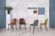 Lot de 4 chaises en soft-touch 52cm x 45cm H. 85cm