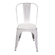 Nouvelle chaise en fer blanc antique bristol cm51x43h84