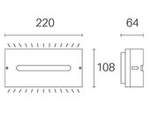LED 10W LED 4000K Applique post-Graphite Line