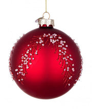 8x Sphère Vt Gemme Branche Rouge Op D100