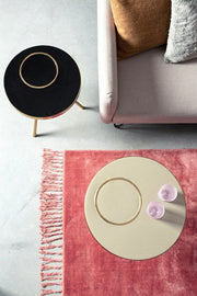 Tapis Viscose Style Ethnique Rouge Corail BELIZE 140x200 cm