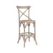Tabouret de bar gris en bois de style naturel