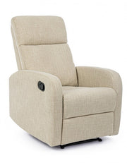 Fauteuil relax manuel tissu beige Iris