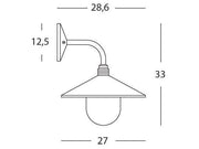 Applique à la ligne Corten E27 Spectre inférieure