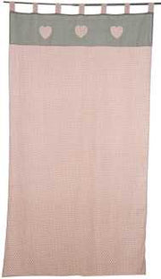 Rideau rose à décor de coeurs st-0400 cm. 154x260