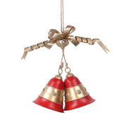 Cloche en métal rouge cm23x15x6