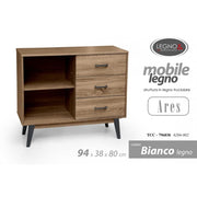 Low mobile Madia Living Room Walnut CM 94 x 38 x 80 h