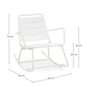 Rocking chair blanc bizzotto lillian
