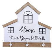 Cintre bois métal Wroclaw 3 places blanc cm60x56x7,5