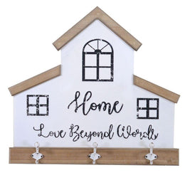 Cintre bois métal Wroclaw 3 places blanc cm60x56x7,5