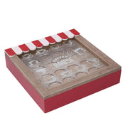 Porte-dosette café bistro carré en bois cm23,5x23,5h6,5