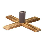 Base d'arbre en bois naturel carré réglable 3 mesures cm54x54h16