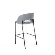 Lot de 2 tabourets en tissu 50cm x 52cm H. 89cm