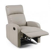 Fauteuil inclinable manuel Iris en similicuir gris tourterelle