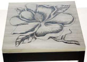 Table d'appoint en argent Magnolia ca-9748 cm. 48,5 x 48,5 h 61