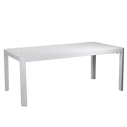 Table blanche extensible rectangulaire en aluminium Claveland