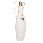 Ange en résine blanche avec led cm10x7h30