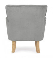 Fauteuil gris clair en tissu style vintage