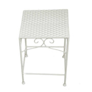 Colonne métal milena 1-3 carrée basse blanc 30x30x43cm