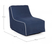 Chaise Longue Rihanna Gonflable Bleu