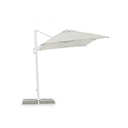 Parasol à bras Eden blanc-naturel 2x3 m