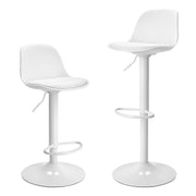 Tabouret blanc entièrement réglable 36x40x85 cm