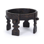 Table basse en bois noir style Fusion Ø50a - 35h