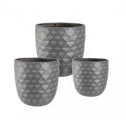 Set3 P.Vaso Pyramide Bombe Anthracite