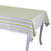 Nappe à rayures vertes teint en fil cm140x240