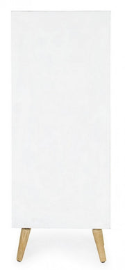 Armoire 1 porte 2 tiroirs Eloise en bois naturel cm 48x35x121h