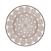 Tapis Rasht Blanc-Marron D150