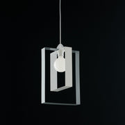 Lustre suspension moderne en fer blanc gris 25xh.40 cm