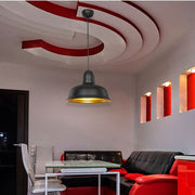 Lampe à suspension Kumbet MDL3053 métal noir intérieur doré