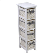 Commode Hilary blanc 4 tiroirs cm22x28h81