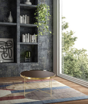 Table basse en verre métal noir cm 70 x 70 xh 40