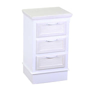 Armoire en bois Liverpool 3 tiroirs blancs cm37x30h64