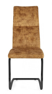 4x Chaise Thelma Velours Jaune