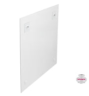 Tableau sur verre 60x60 cm avec toile multicolore