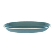 Assiette Othello bleu crème ovale cm36x25,5h4,5