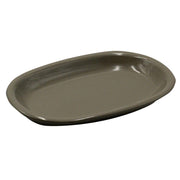 Assiette ovale gris tourterelle Romeo cm36x25h4